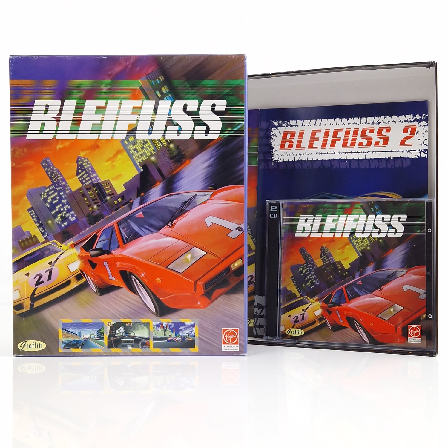 PC Spiel : Bleifuss - Computer CD-ROM Big Box OVP PAL RENNEN