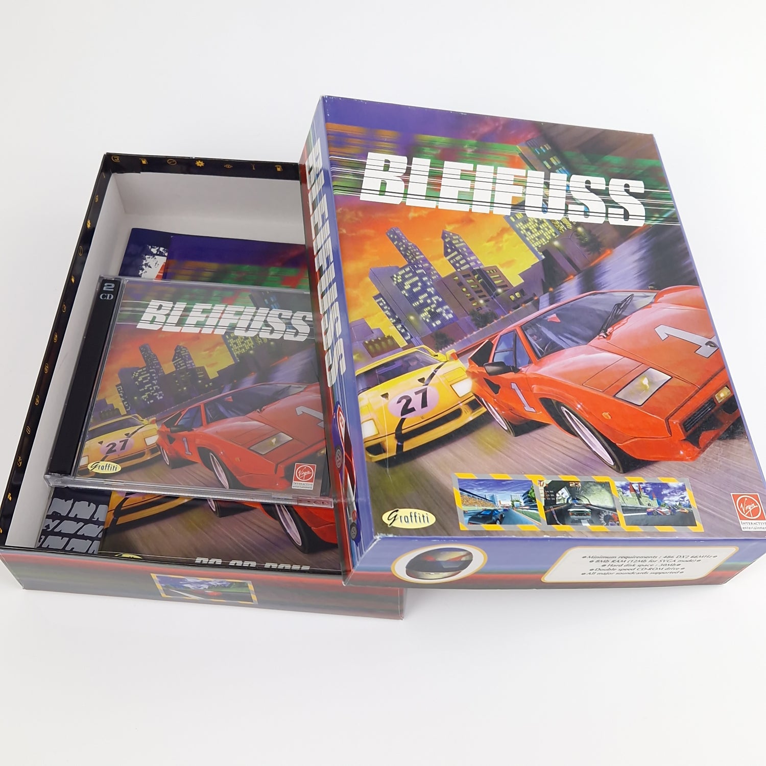 PC Spiel : Bleifuss - Computer CD-ROM Big Box OVP PAL RENNEN