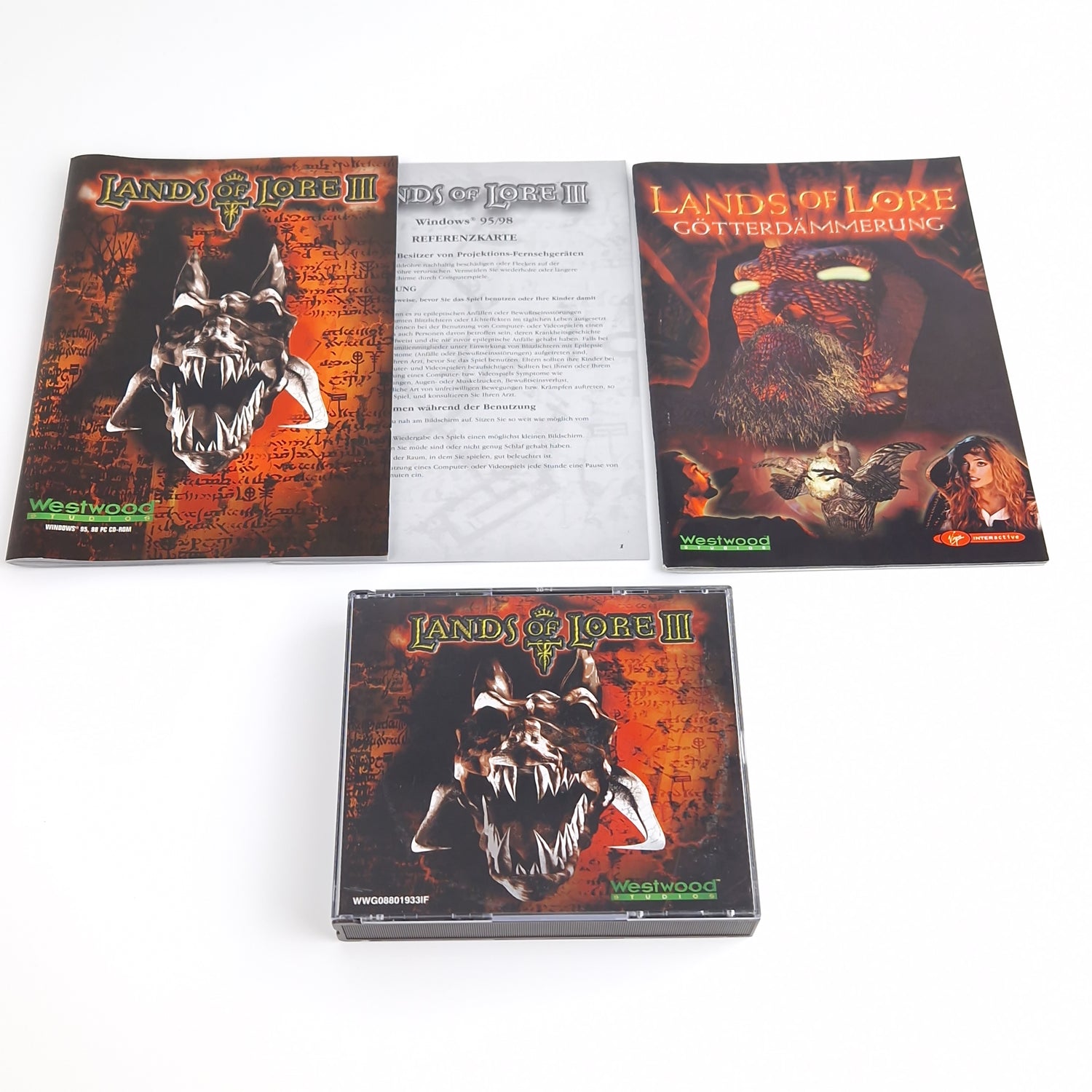 PC Spiel : Lands of Lore III + Erweiterung Götterdämmerung - CD-ROM Big Box OVP