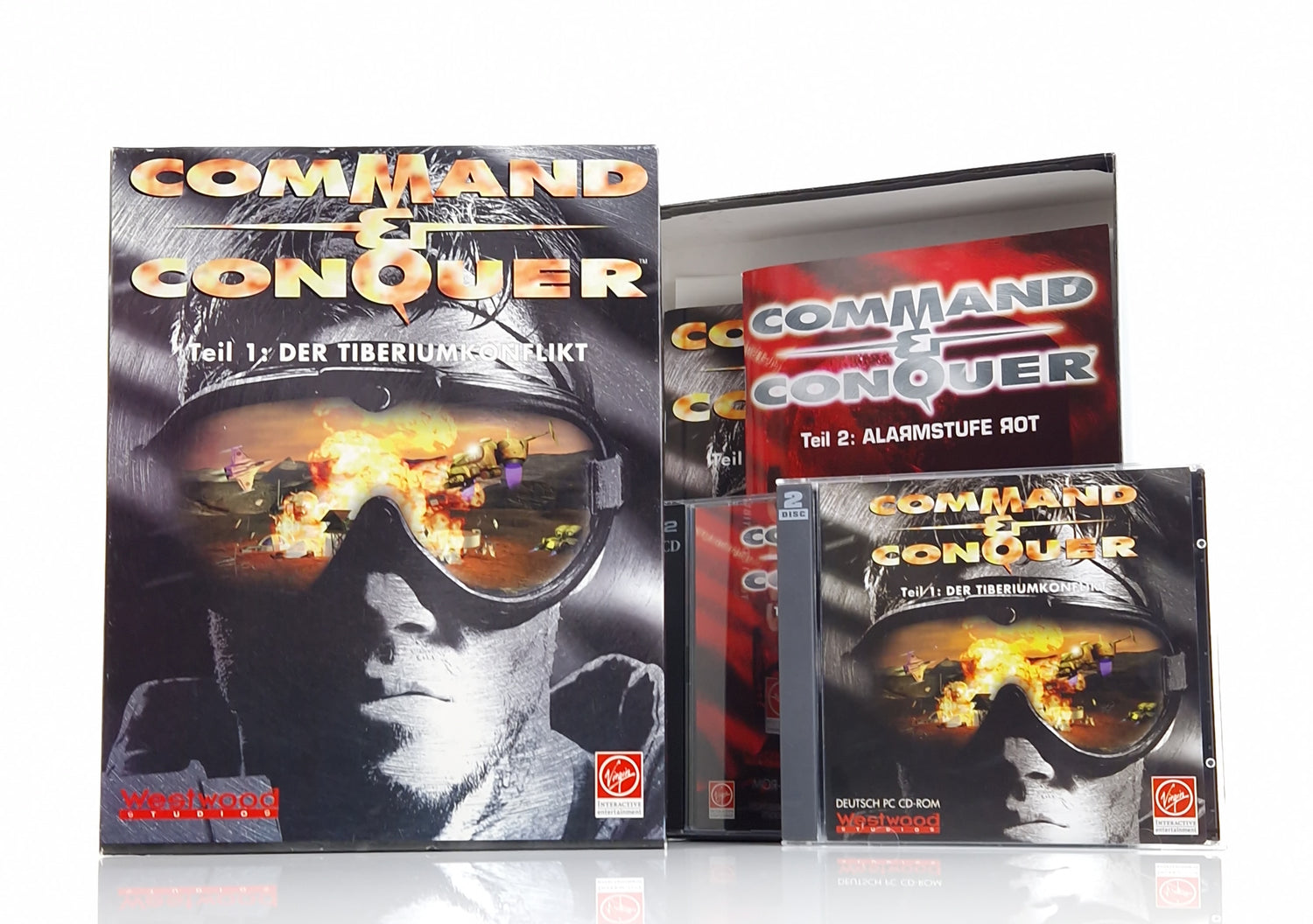 PC Spiel : Command & Conquer Teil 1 & 2 - Computer CD-ROM Big Box OVP PAL