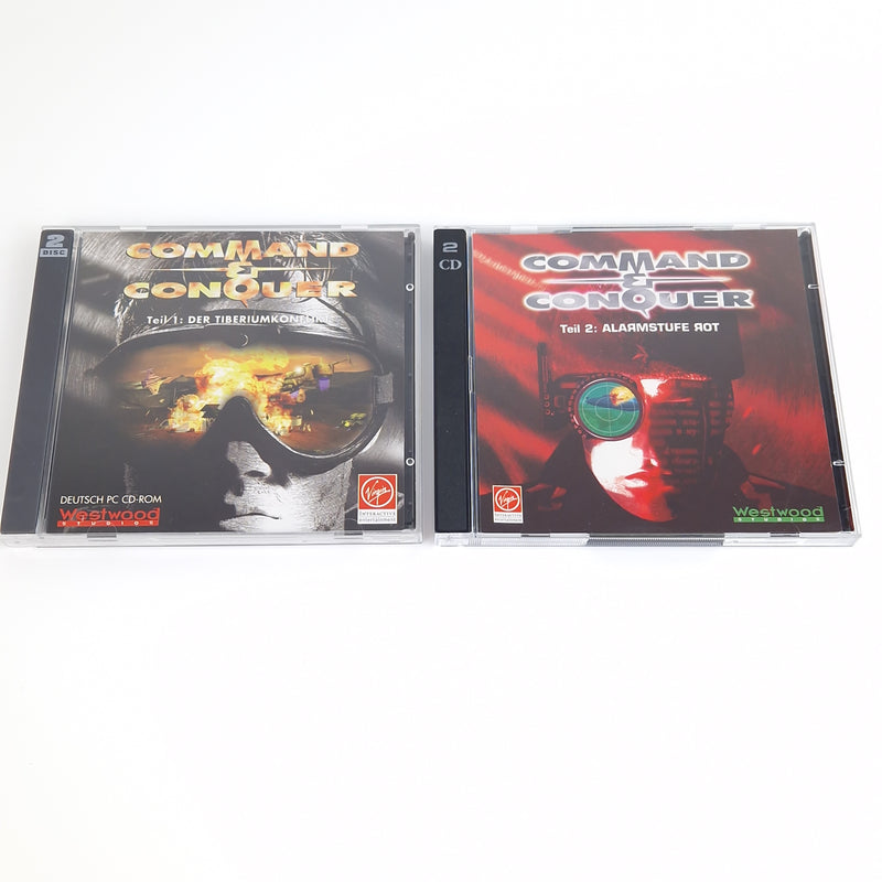 PC Spiel : Command & Conquer Teil 1 & 2 - Computer CD-ROM Big Box OVP PAL