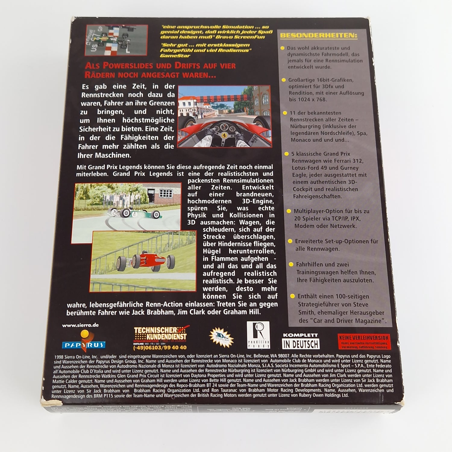 PC Spiel : Grand Prix Legends - Computer CD-ROM Big Box OVP dt. | Sierra