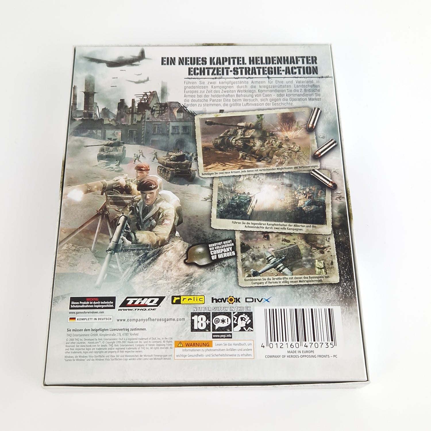 PC Spiel : Company of Heroes Opposing Fronts - Computer CD-ROM Big Box OVP NEU