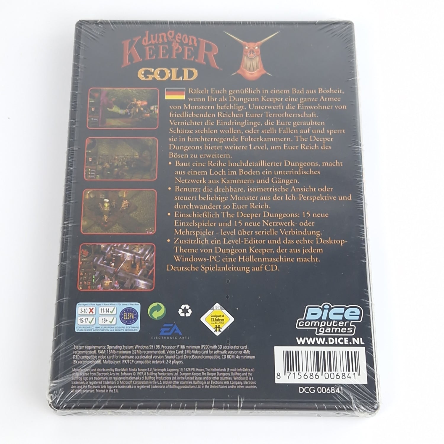 PC Spiel : Dungeon Keeper Gold - DvD Case NEU SEALED / Computer