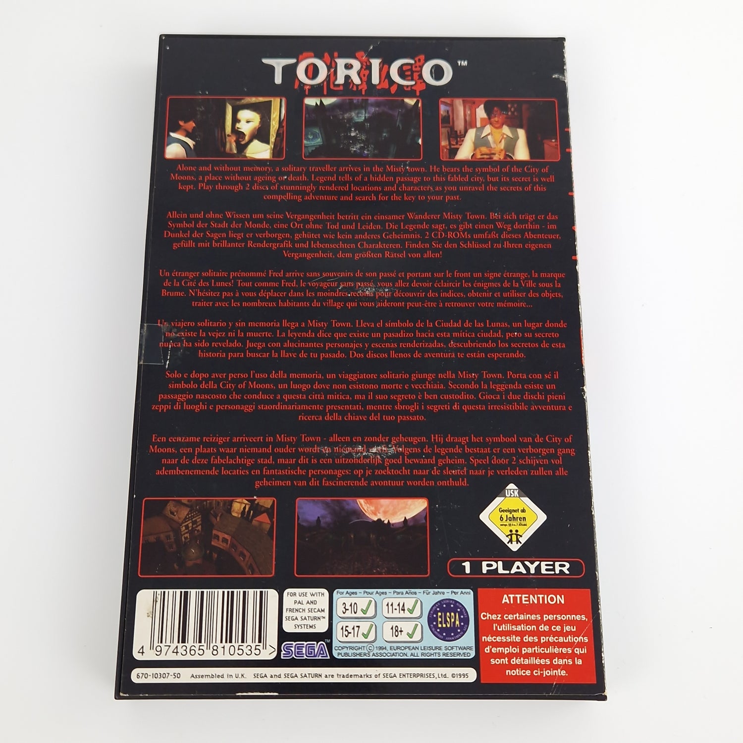 Sega Saturn Spiel : Torico - CD ohne Anleitung OVP | PAL