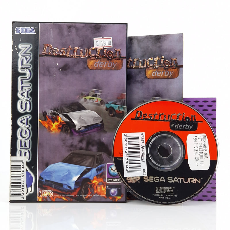 Sega Saturn Spiel : Destruction Derby - CD Anleitung OVP | PAL Autorennen