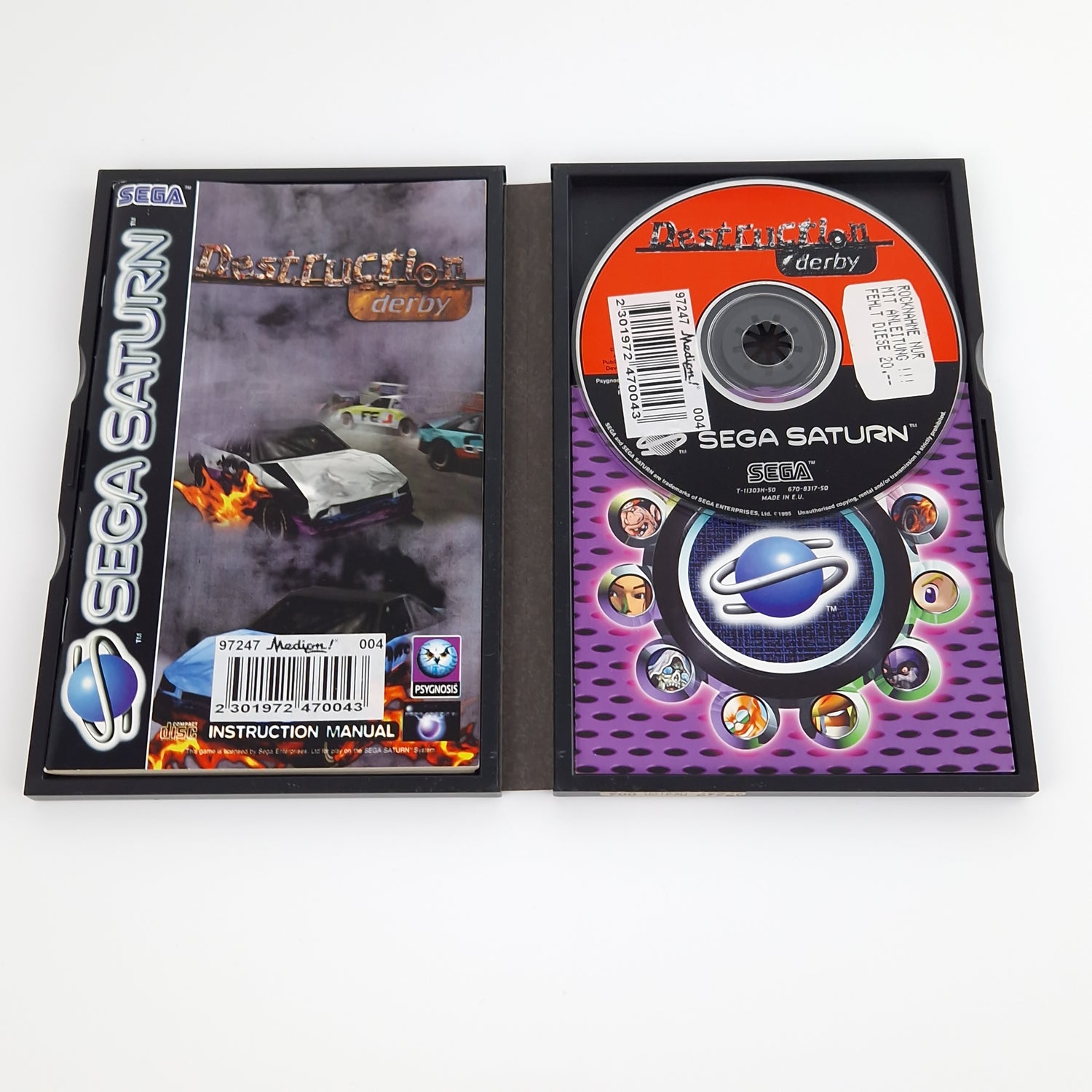 Sega Saturn Spiel : Destruction Derby - CD Anleitung OVP | PAL Autorennen