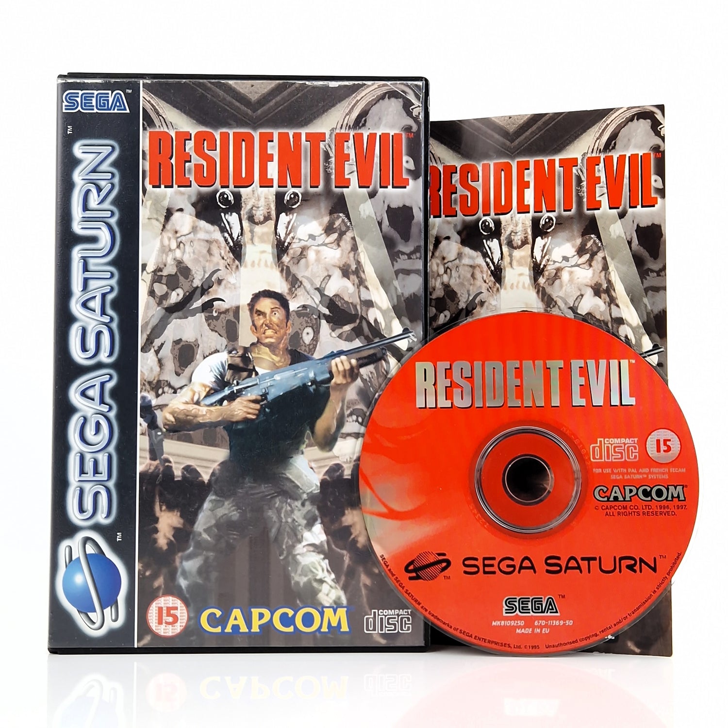 Sega Saturn Spiel : Resident Evil - CD Anleitung OVP | PAL Disk USK18 Capcom