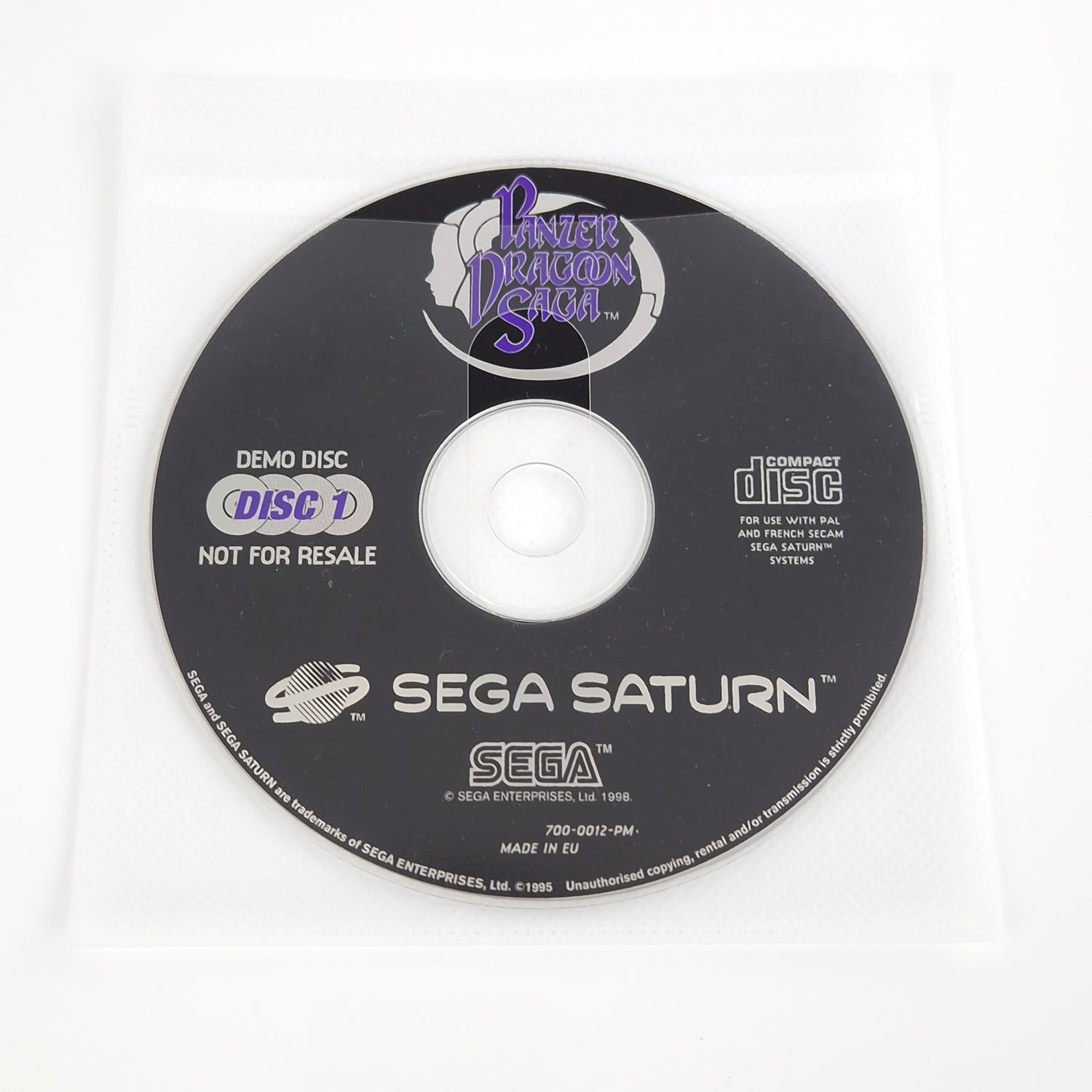 Sega Saturn Spiel : Panzer Dragoon Saga Disc 1 Demo Disc - Not for Resale