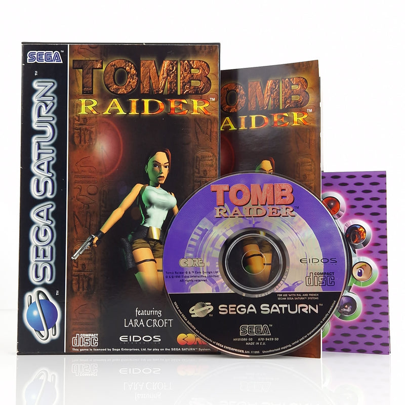 Sega Saturn Spiel : Tomb Raider featuring Lara Croft - CD Anl. OVP PAL EIDOS