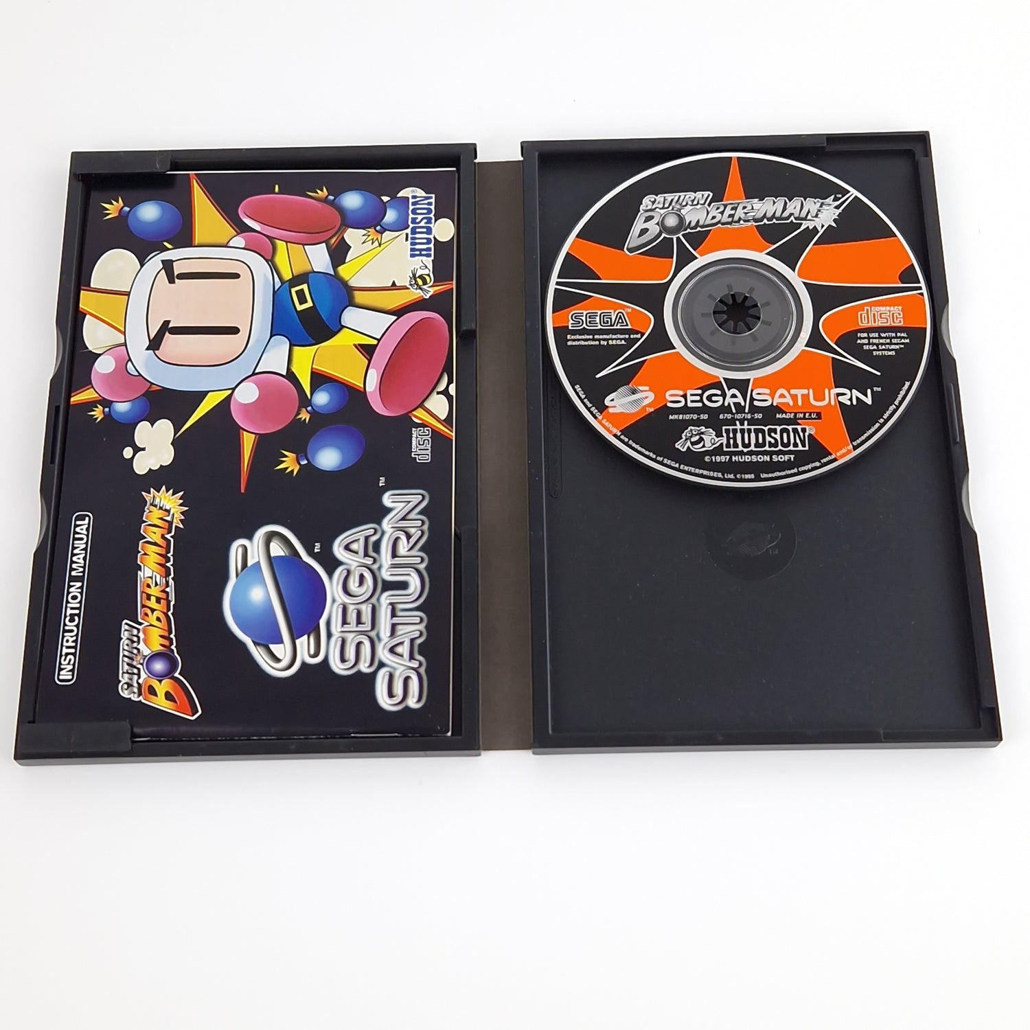 Sega Saturn Spiel : Bomberman - CD Anleitung OVP | PAL Disk Bomber Man