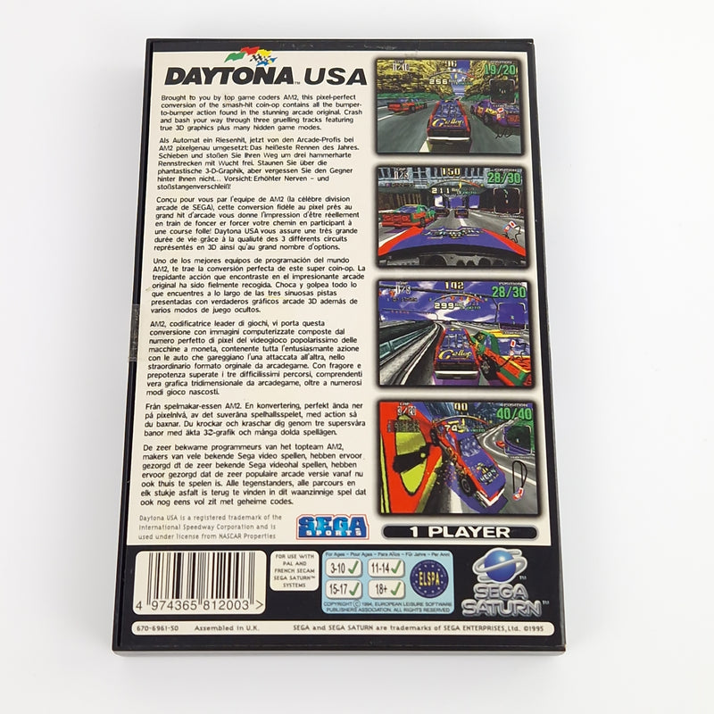 Sega Saturn Spiel : Daytona USA - CD Anleitung OVP | PAL Disk Autorennen