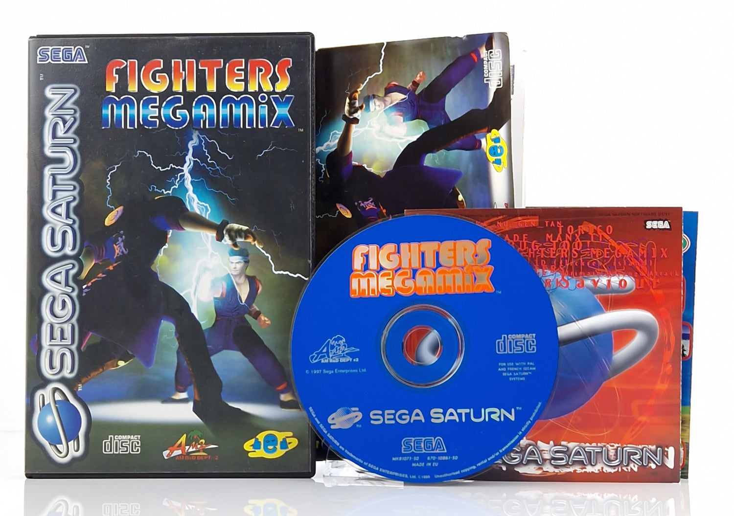 Sega Saturn Spiel : Fighters Megamix - CD Anleitung OVP | PAL Disk