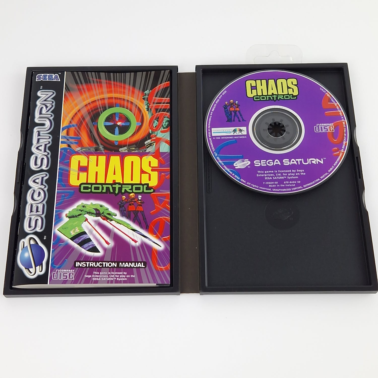 Sega Saturn Spiel : Chaos Control - CD Anleitung OVP | PAL Disk