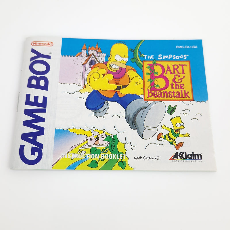 Nintendo Game Boy Spiel : The Simpsons Bart & the Beanstalk - OVP NTSC-U/C USA