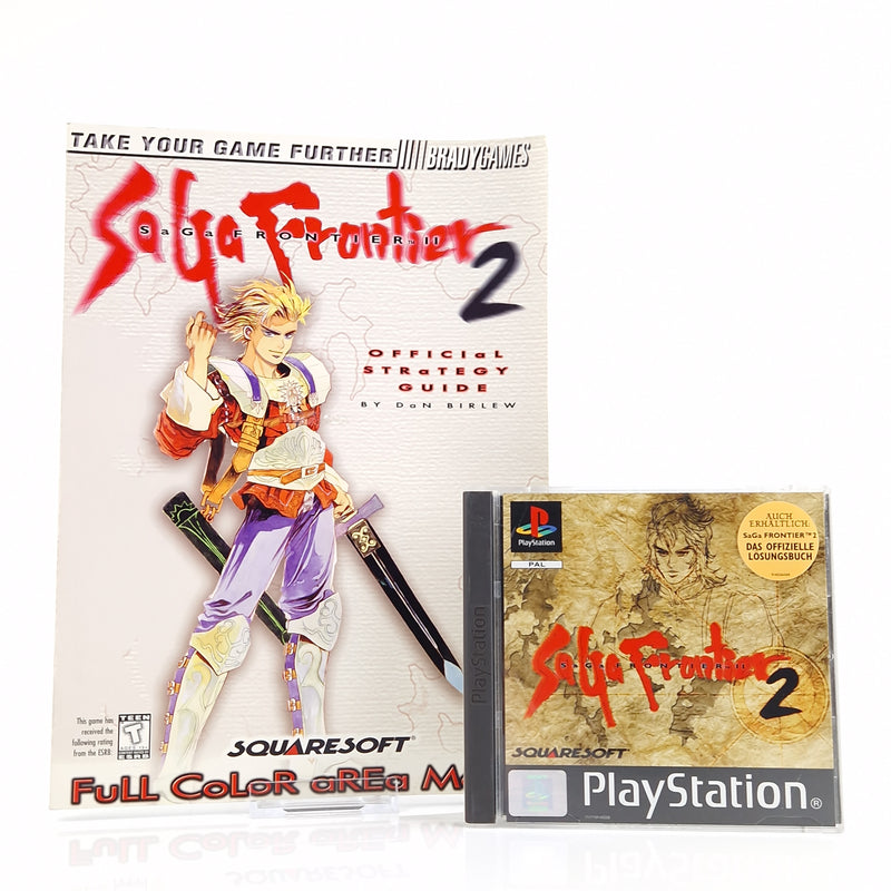 Playstation 1 Spiel : Saga Frontier 2 & Bradygames Strategy Guide - OVP Sony PS1