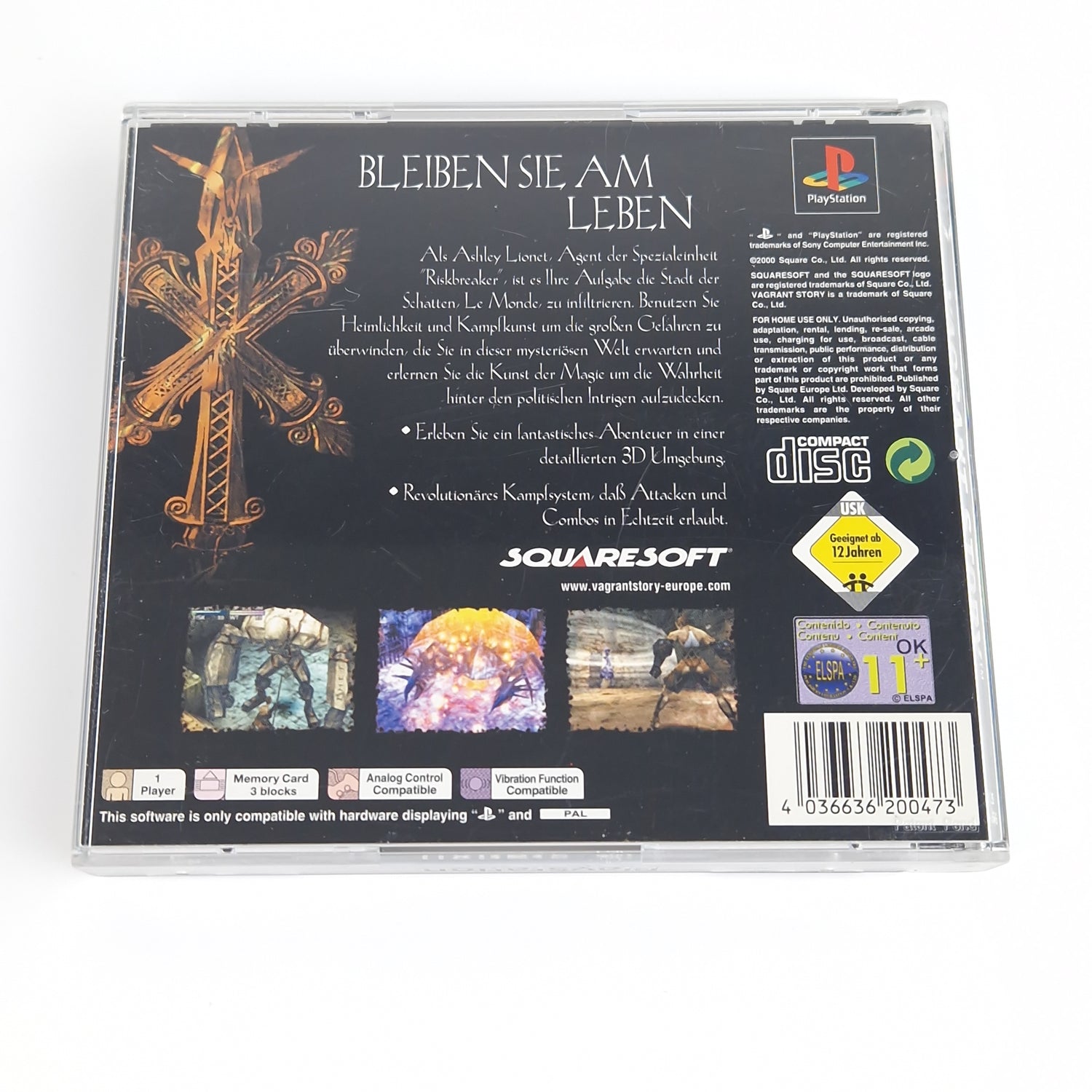 Playstation 1 Spiel : Vagrant Story - CD Anleitung OVP Case | PS1 PSX Psone PAL