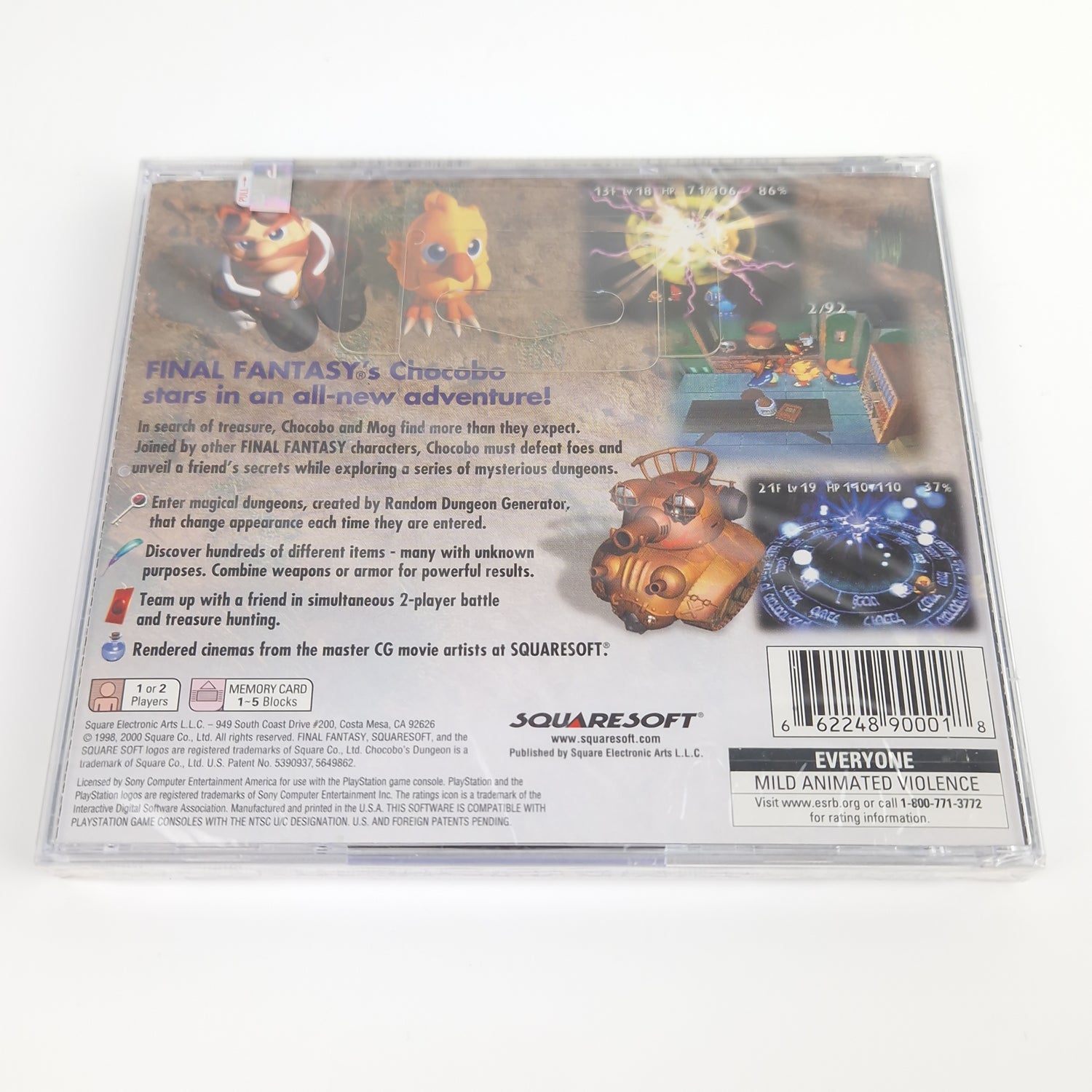 Playstation 1 Spiel : Chocobos Dungeon 2 & Strategy Guide - SEALED NEW USA PS1