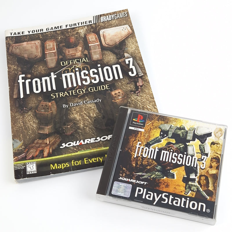 Playstation 1 Spiel : Front Mission 3 + Bradygames Strategy Guide - PS1 PSX OVP