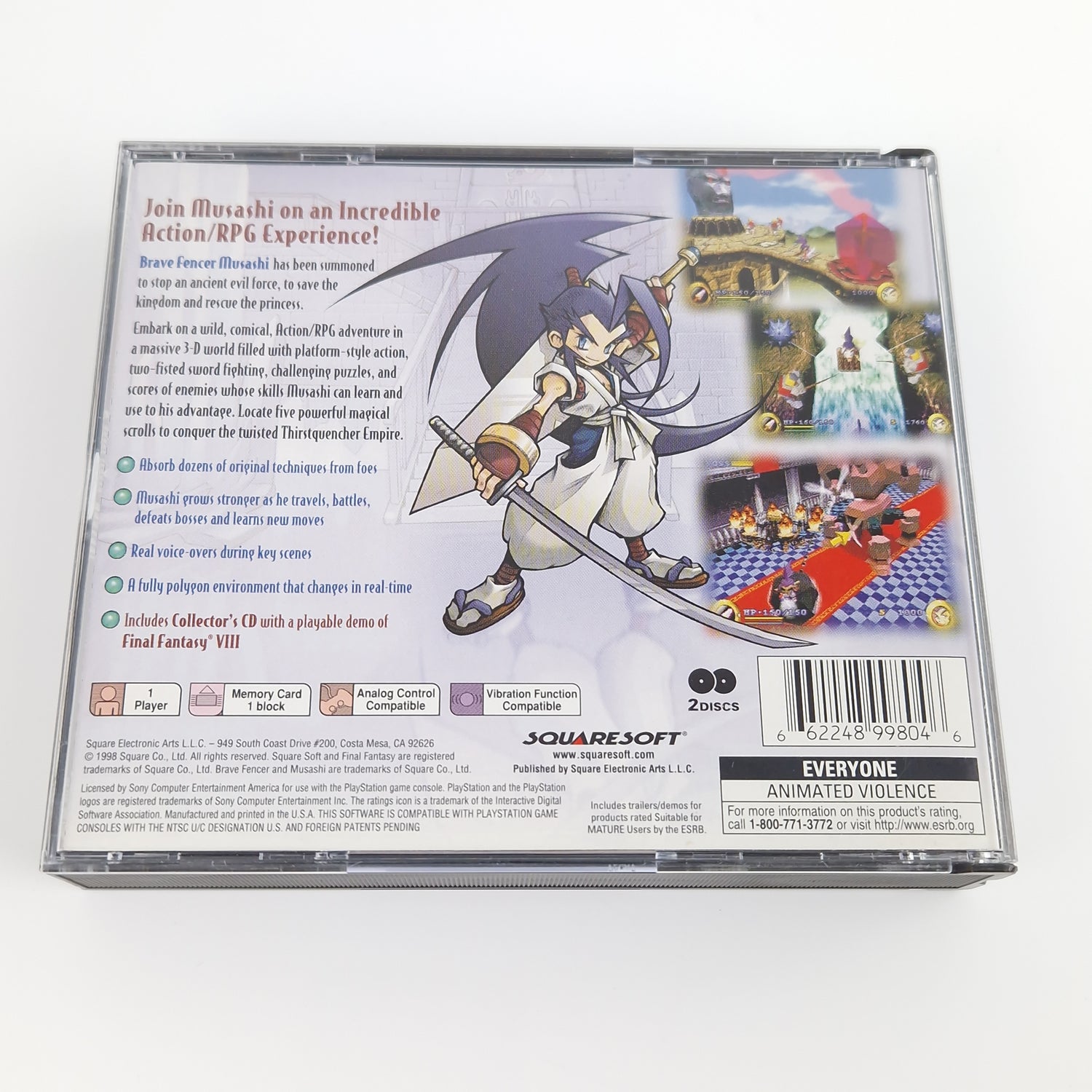 Playstation 1 Spiel : Brave Fencer Musashi - NTSC-U/C USA Case OVP | PS1 PSX