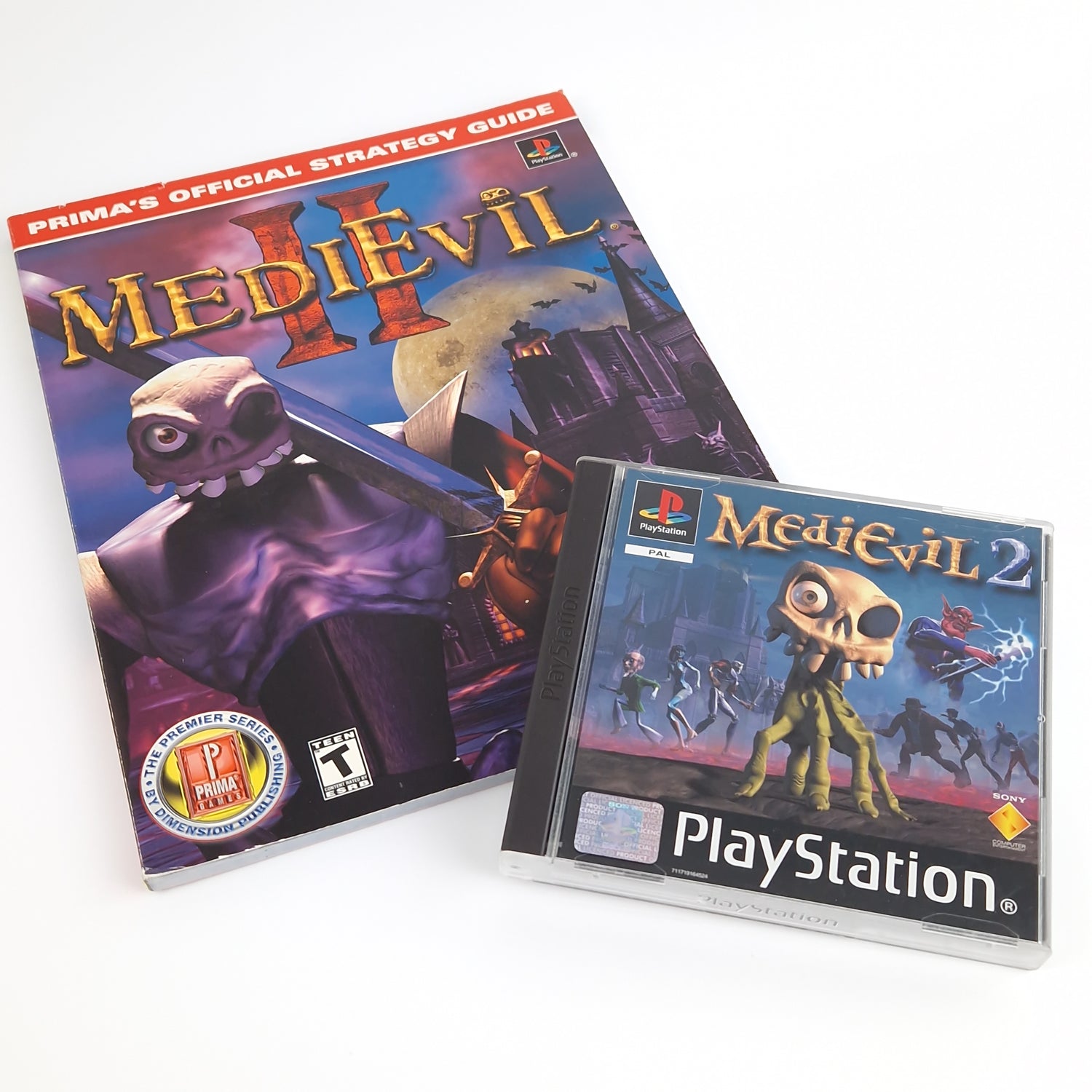 Playstation 1 Spiel : Medievil 2 + Strategy Guide Book Spieleberater - PS1 PSX