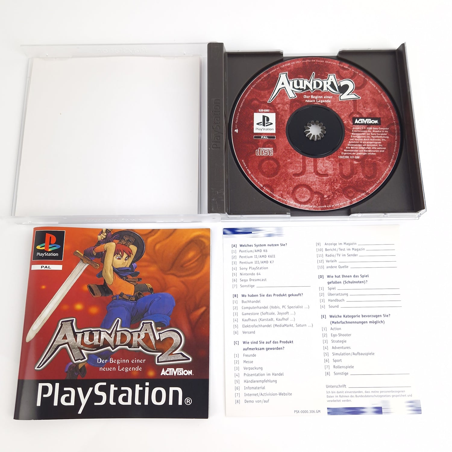 Playstation 1 Spiel : Alundra 2 + Strategy Guide - Book Spieleberater | PS1 PSX