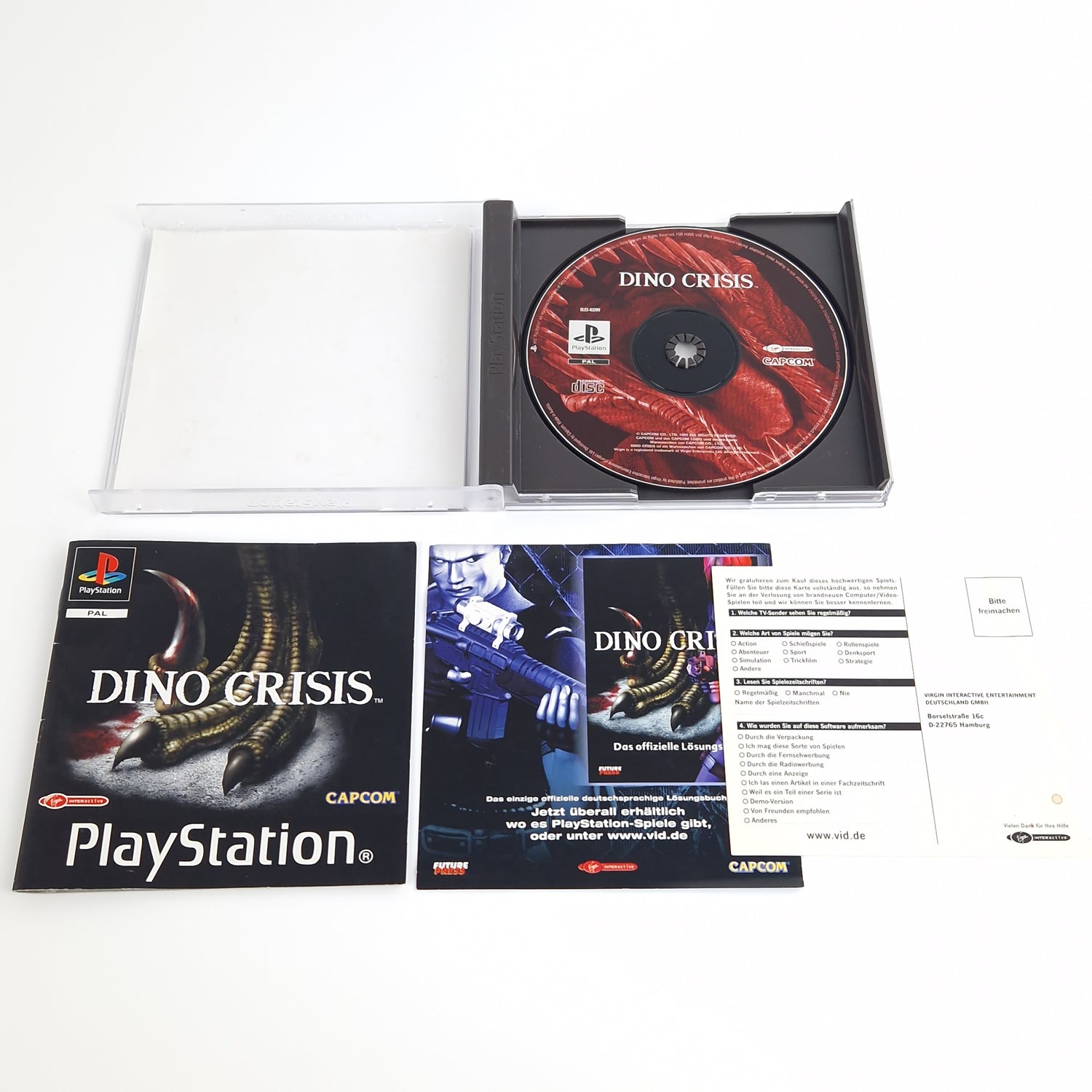 Playstation 1 Spiel : Dino Crisis + Strategy Guide - Lösungsbuch PS1 PSX OVP PAL