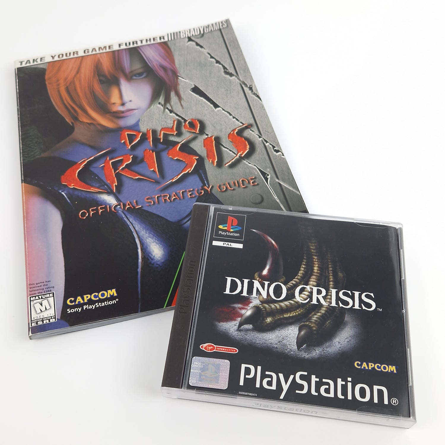 Playstation 1 Spiel : Dino Crisis + Strategy Guide - Lösungsbuch PS1 PSX OVP PAL