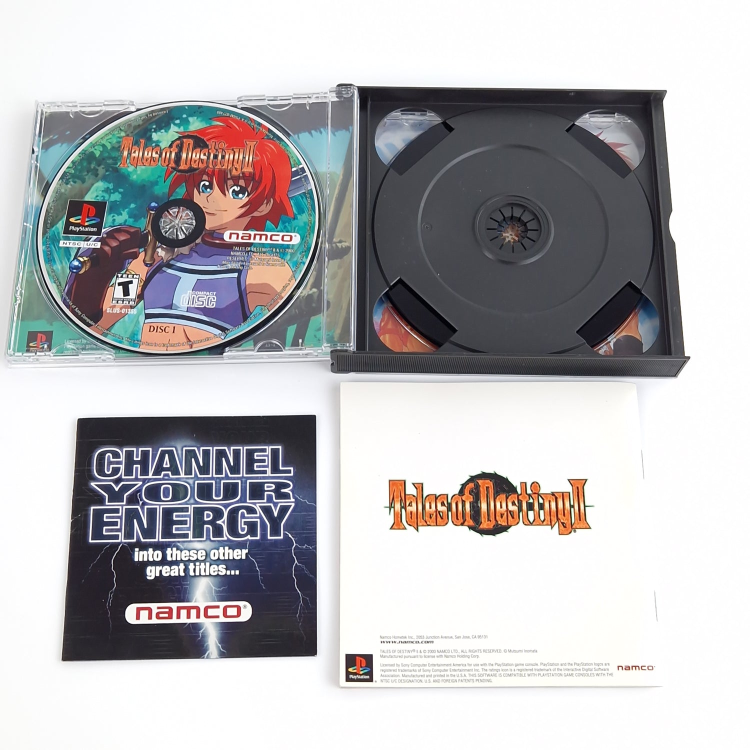 Playstation 1 Spiel : Tales of Destiny II + official Strategy Guide - NTSC USA