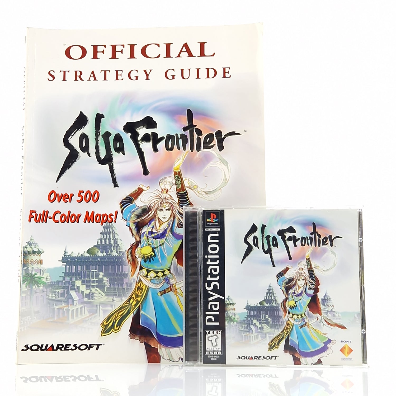 Playstation 1 Spiel : Saga Frontier + Strategy Guide - NTSC-U/C USA OVP PS1 PSX