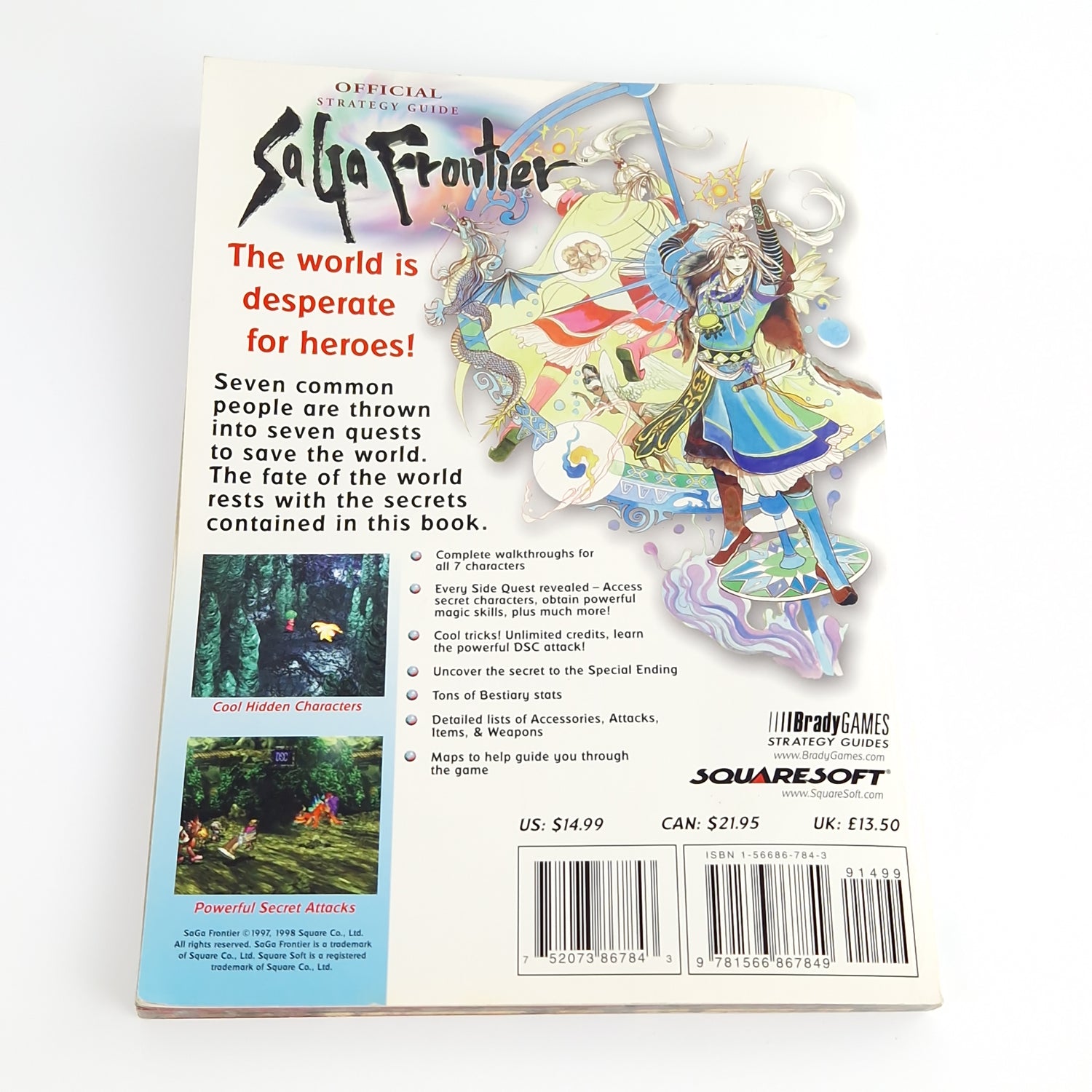 Playstation 1 Spiel : Saga Frontier + Strategy Guide - NTSC-U/C USA OVP PS1 PSX