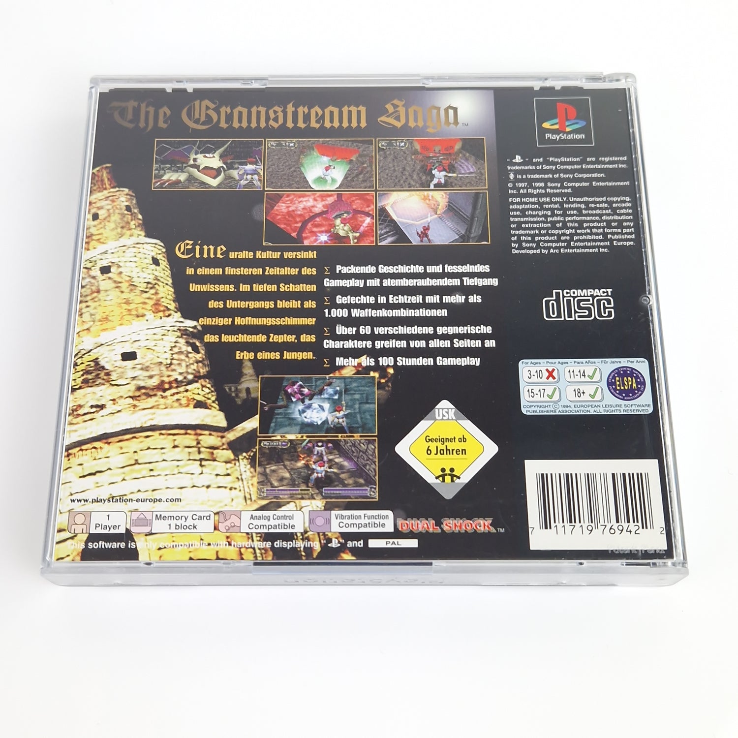 Playstation 1 Spiel : The Granstream Saga + Strategy Guide - PS1 PSX OVP PAL