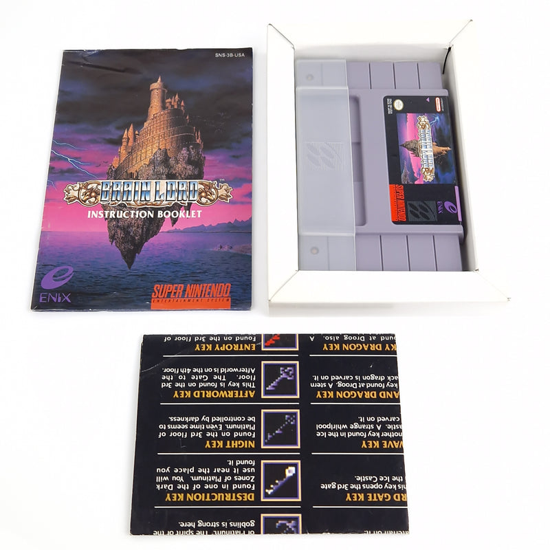 Super Nintendo Spiel : Brain Lord + Strategy Guide - OVP NTSC-U/C USA | SNES