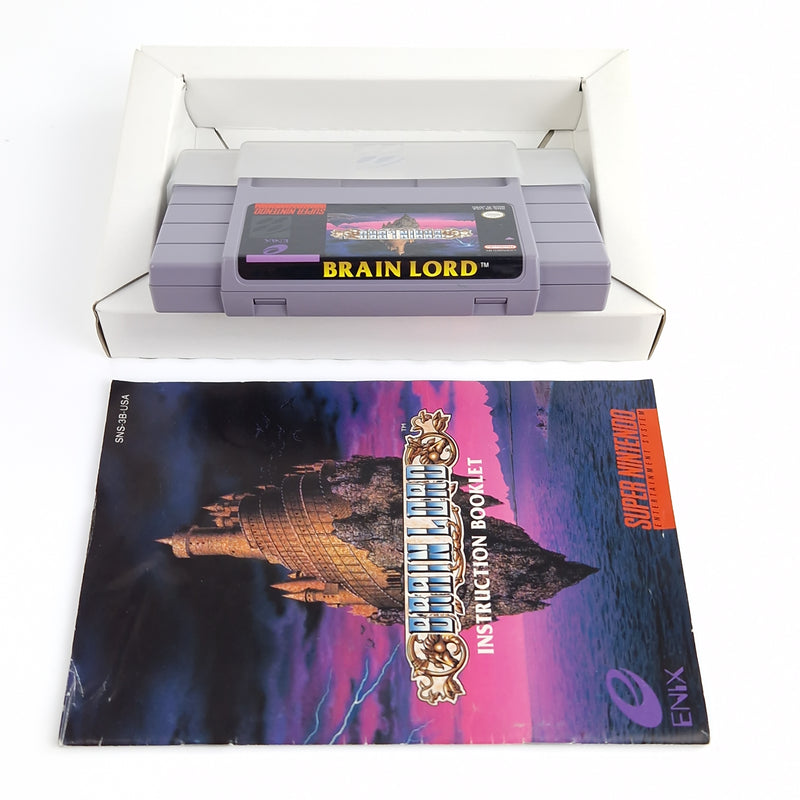 Super Nintendo Spiel : Brain Lord + Strategy Guide - OVP NTSC-U/C USA | SNES