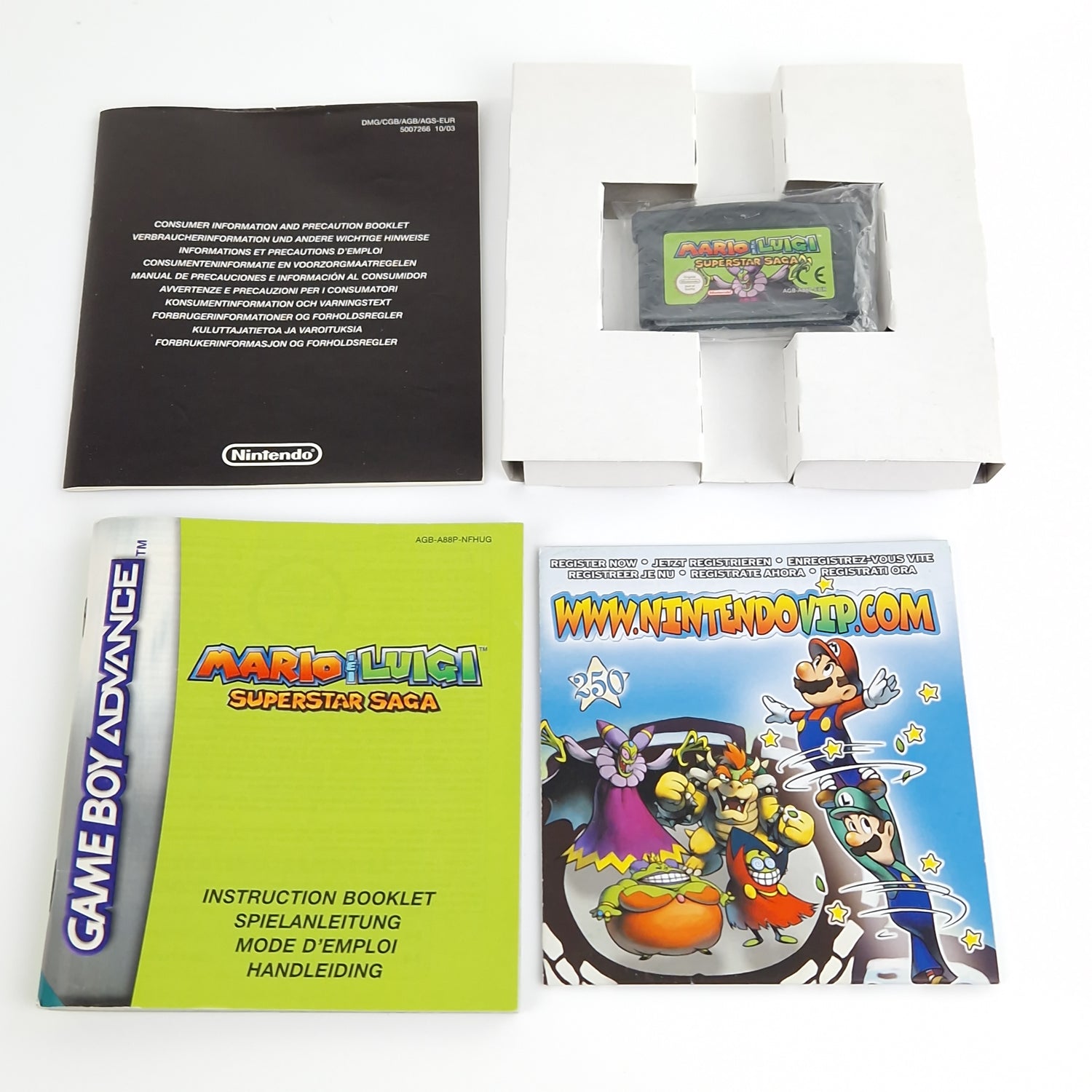 Nintendo Game Boy Advance : Mario & Luigi Superstar Saga + Players Guide - OVP