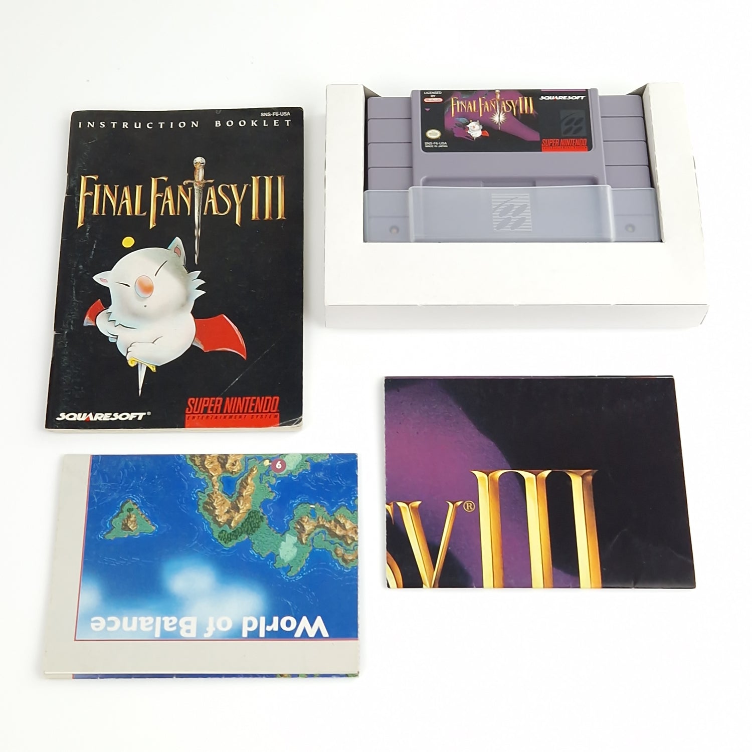 Super Nintendo : Final Fantasy III + Players Guide - NTSC-U/C USA OVP SNES