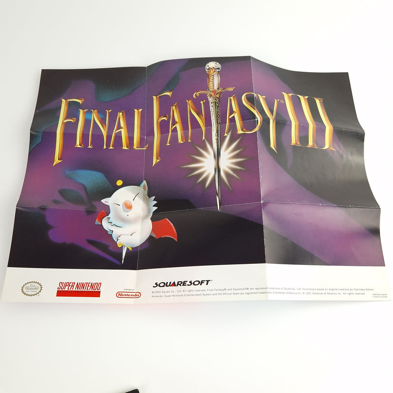 Super Nintendo : Final Fantasy III + Players Guide - NTSC-U/C USA OVP SNES