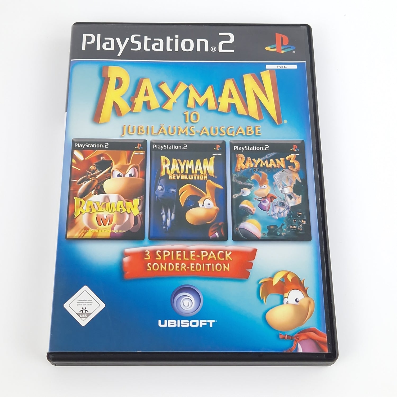 Playstation 2 Spiel : Rayman 10 Jubiläumsausgabe Sonder-Edition - PS2 OVP PAL