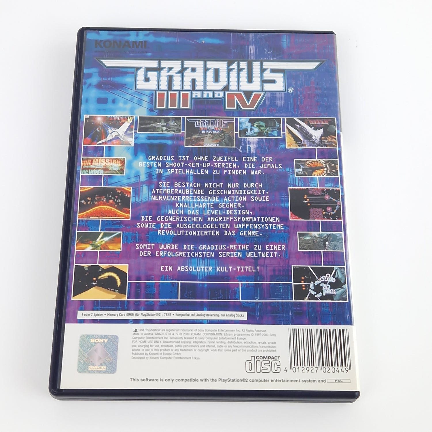 Playstation 2 Spiel : Gradius III and IV - CD Anleitung OVP | PS2 PAL Konami