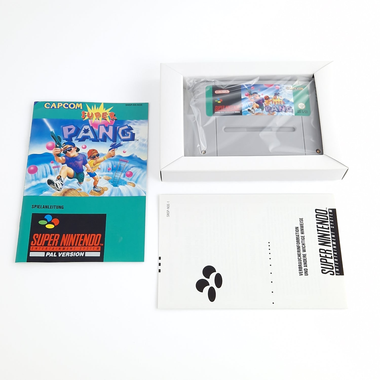 Super Nintendo Spiel : Super Pang - Modul Anleitung OVP cib | SNES PAL NOE