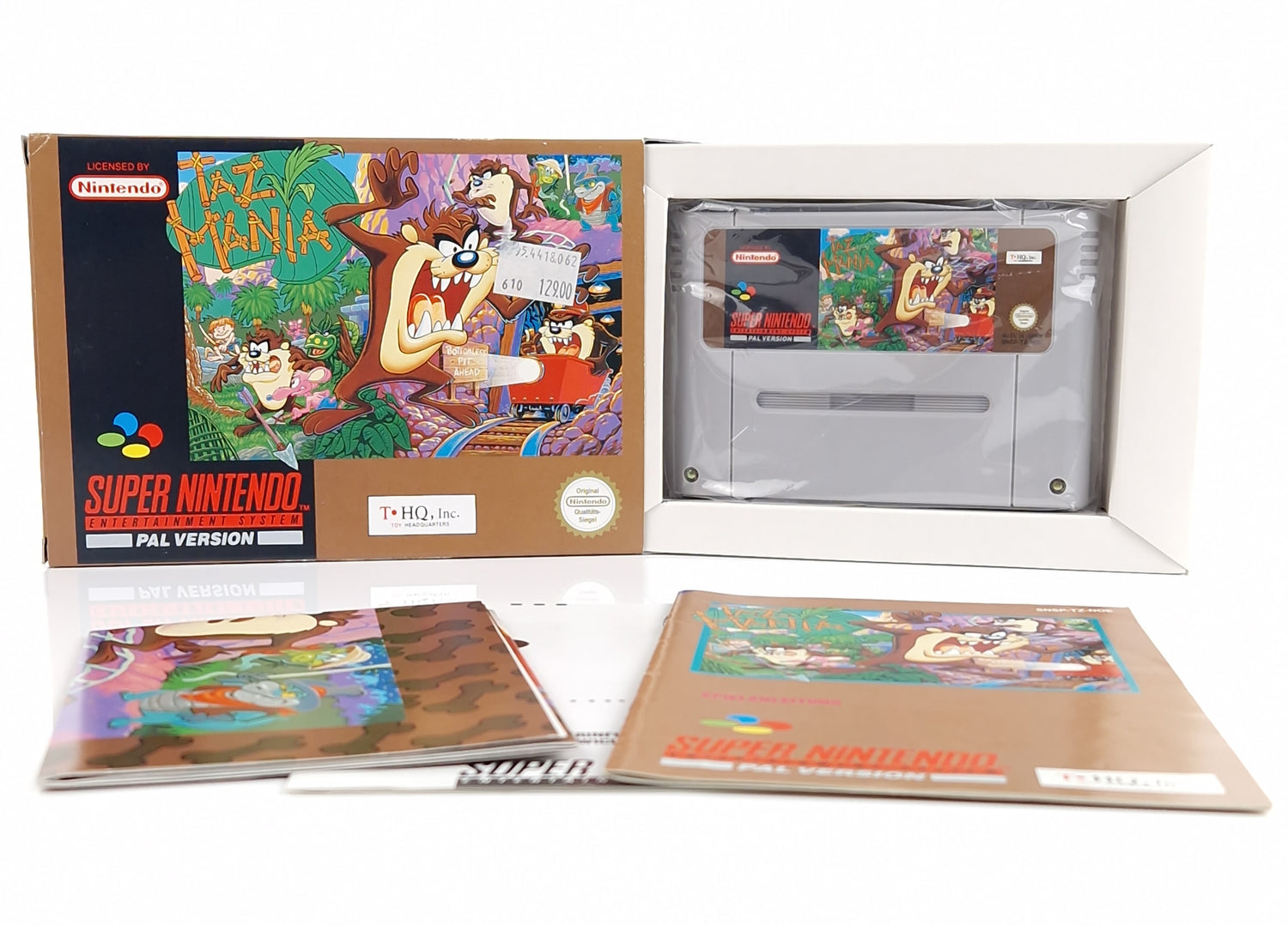 Super Nintendo Spiel : TAZ Mania mit Poster - Modul Anl OVP cib | SNES PAL NOE