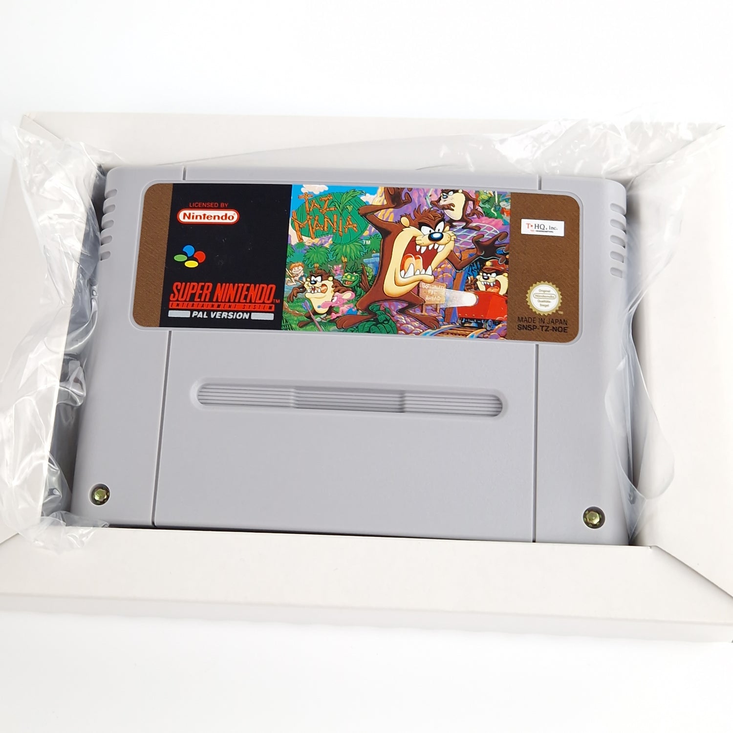 Super Nintendo Spiel : TAZ Mania mit Poster - Modul Anl OVP cib | SNES PAL NOE