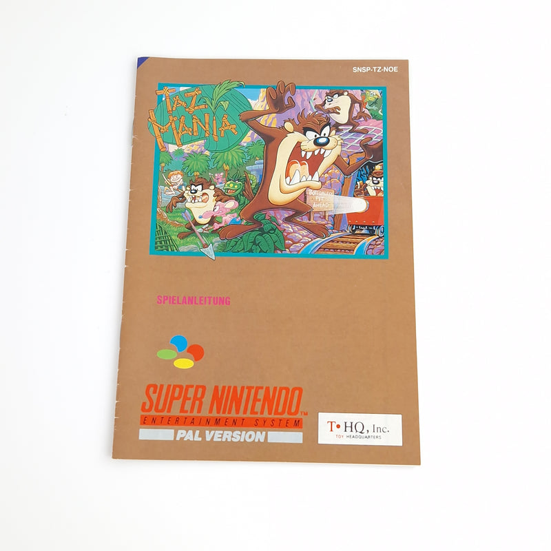 Super Nintendo Spiel : TAZ Mania mit Poster - Modul Anl OVP cib | SNES PAL NOE