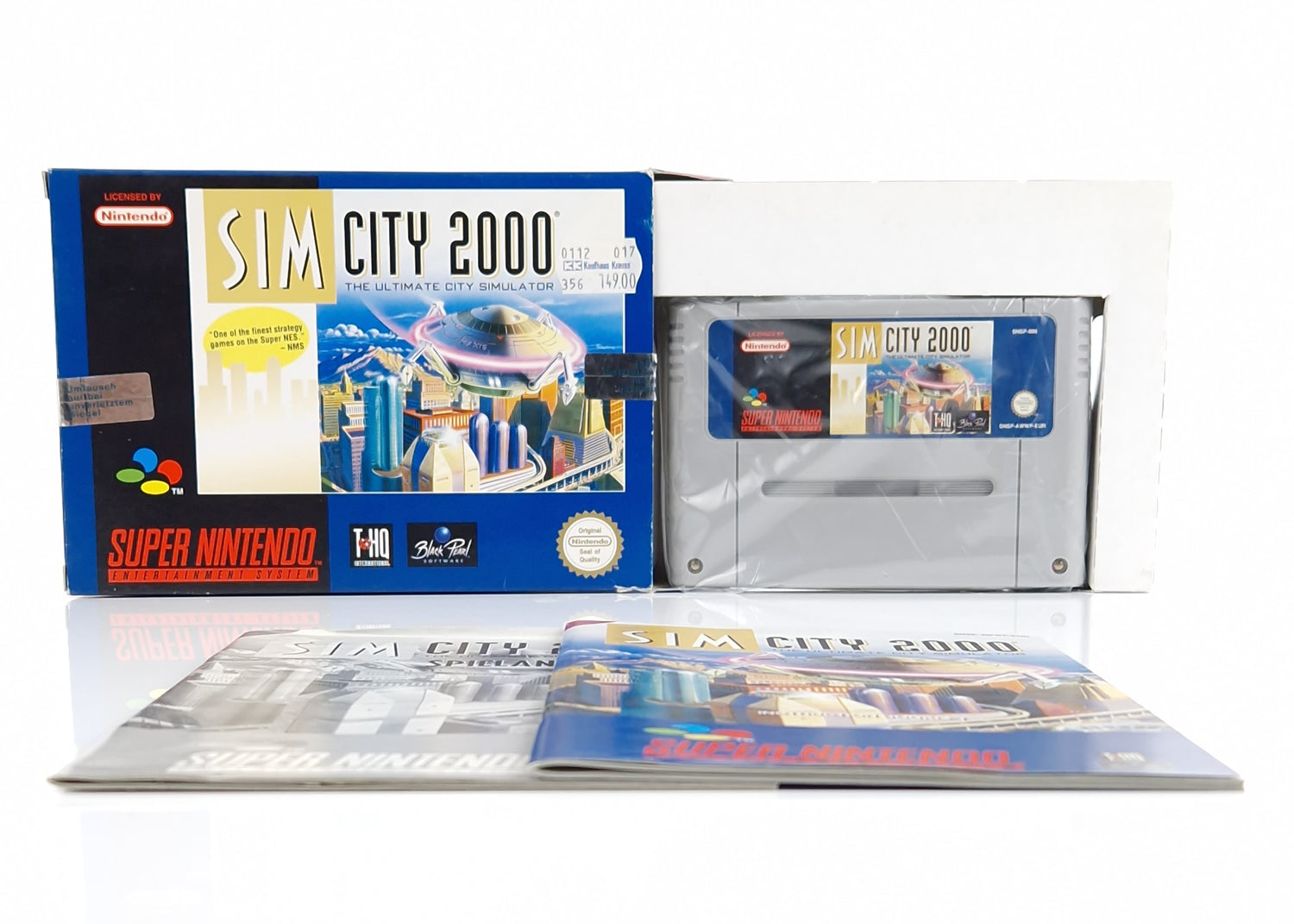 Super Nintendo Spiel : Sim City 2000 the Ultimate City Simulator - SNES OVP EUR