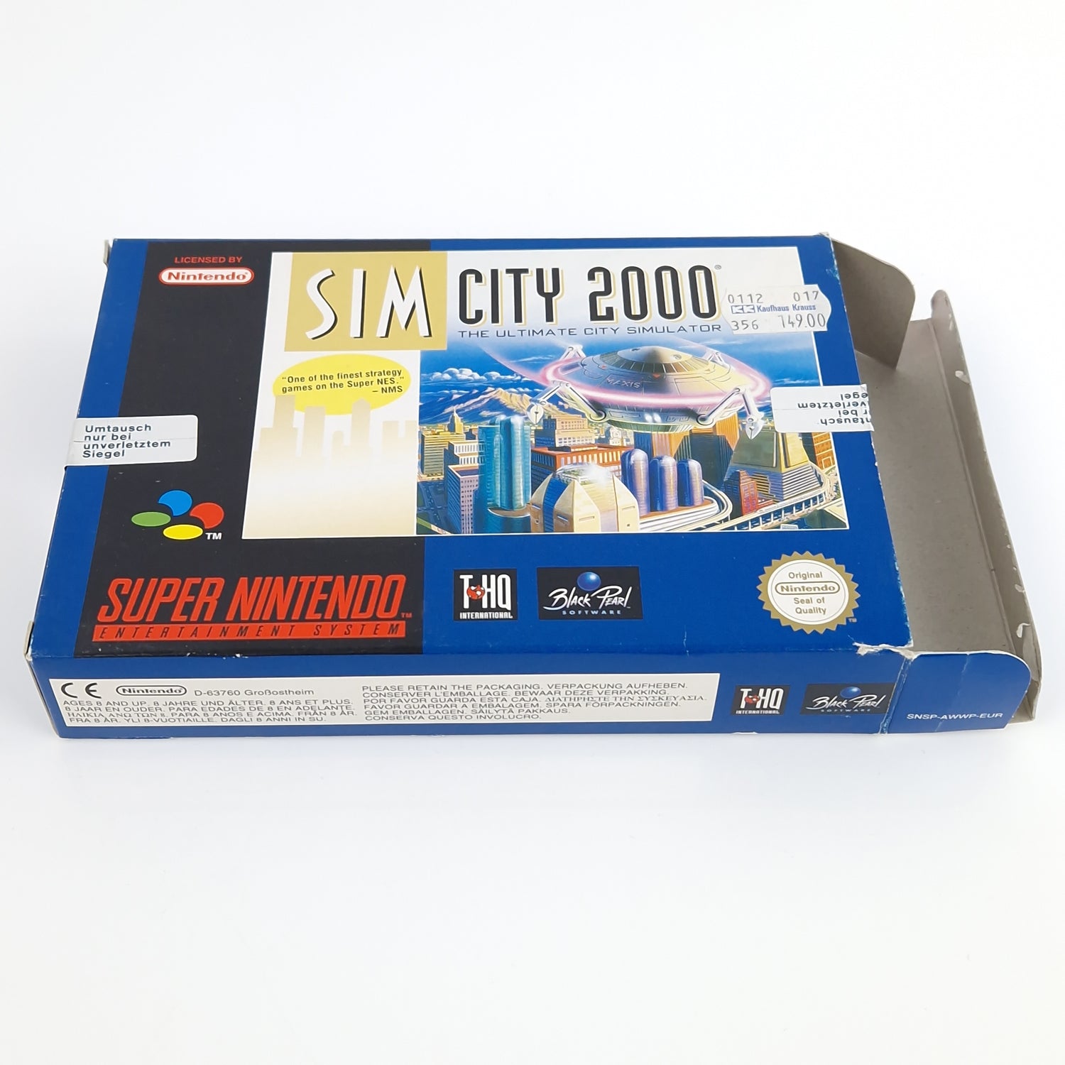 Super Nintendo Spiel : Sim City 2000 the Ultimate City Simulator - SNES OVP EUR