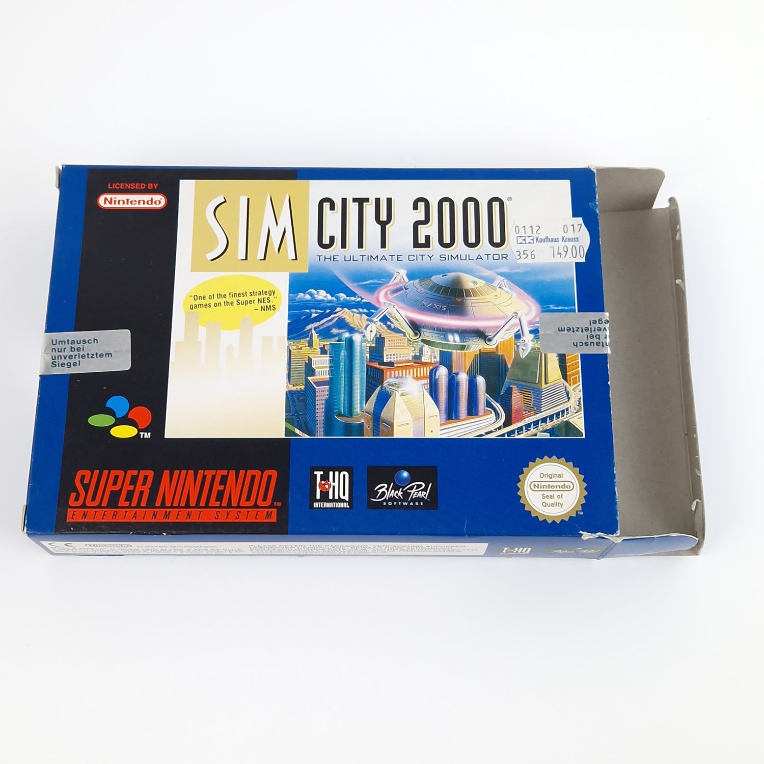 Super Nintendo Spiel : Sim City 2000 the Ultimate City Simulator - SNES OVP EUR