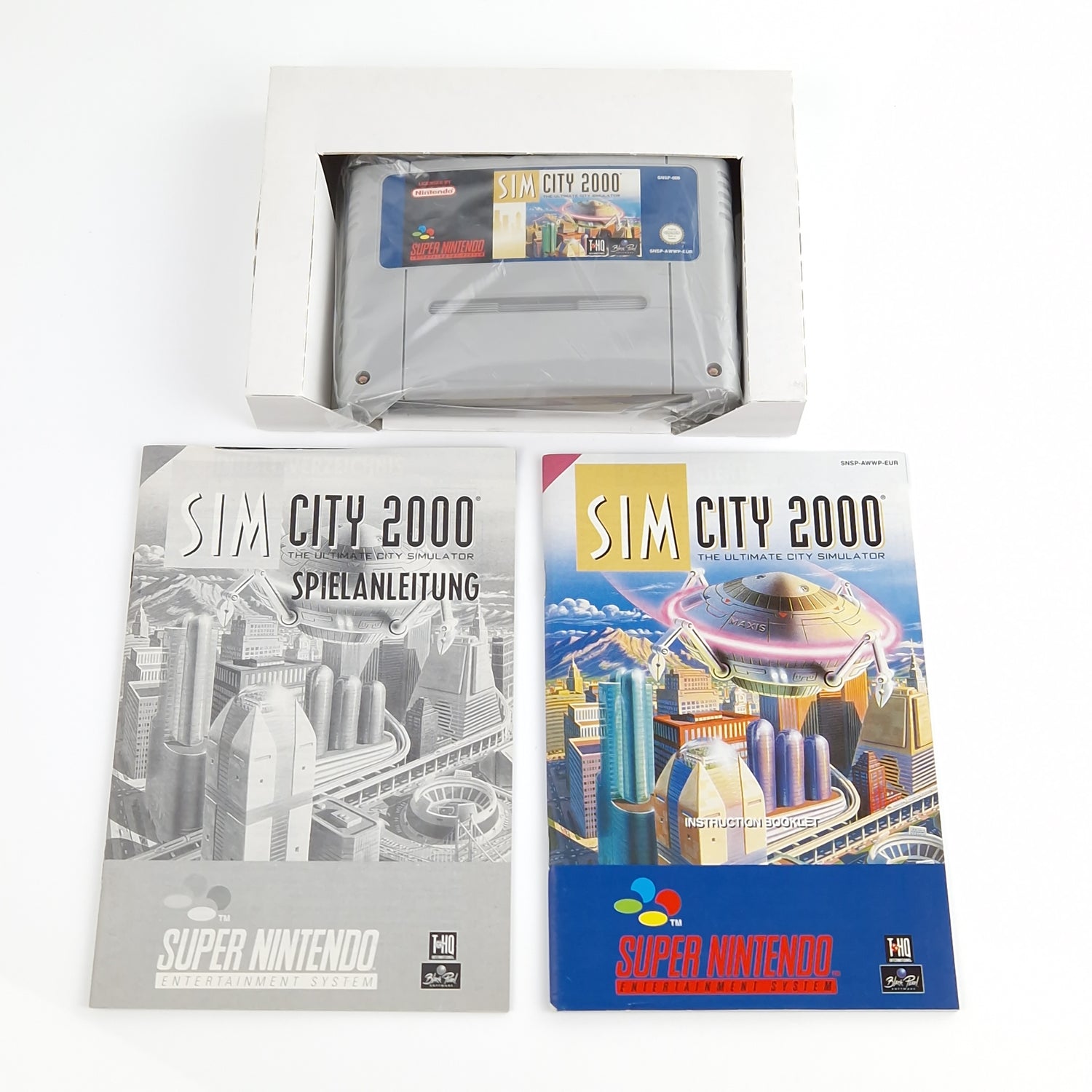 Super Nintendo Spiel : Sim City 2000 the Ultimate City Simulator - SNES OVP EUR