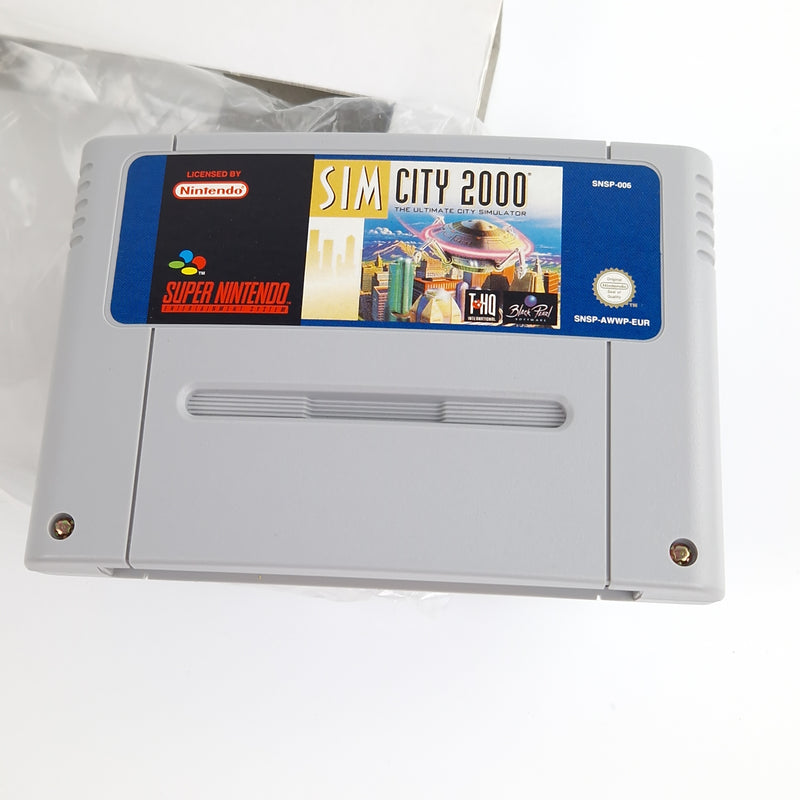 Super Nintendo Spiel : Sim City 2000 the Ultimate City Simulator - SNES OVP EUR