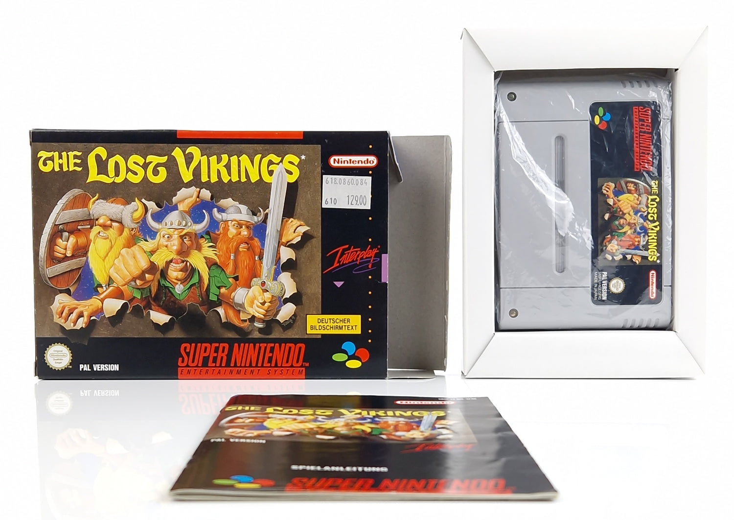 Super Nintendo Spiel : The Lost Vikings - Modul Anleitung OVP PAL NOE/SFRG SNES