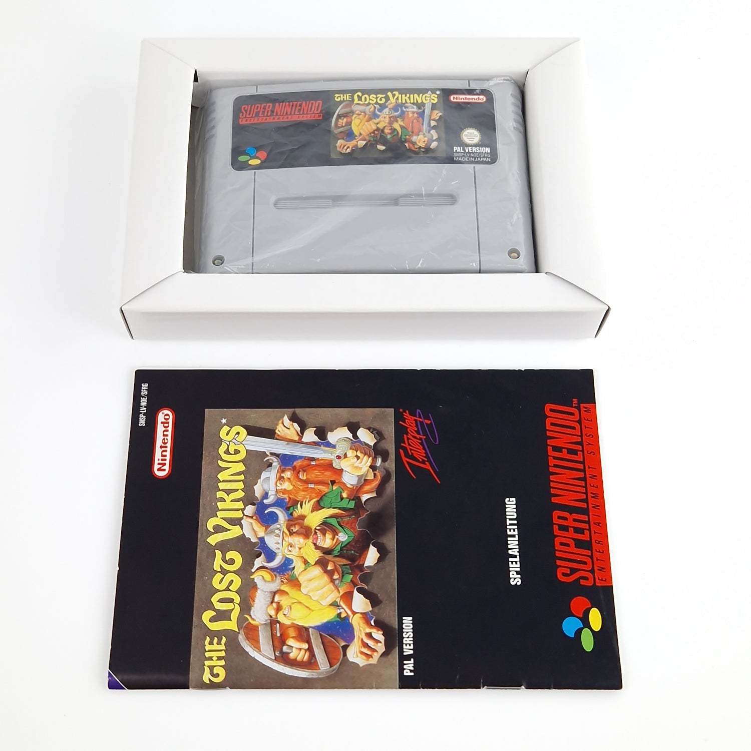 Super Nintendo Spiel : The Lost Vikings - Modul Anleitung OVP PAL NOE/SFRG SNES